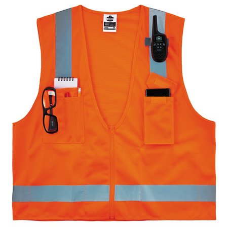 Glowear By Ergodyne XL Orange Economy Surveyors Vest Class 2 - Single Size 8249Z-S